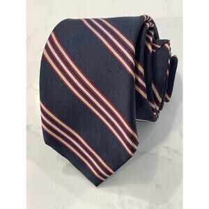 Vintage NWT New Jacobs Roberts LTD Striped Shuntung Silk Stripe Preppy Tie 56x3